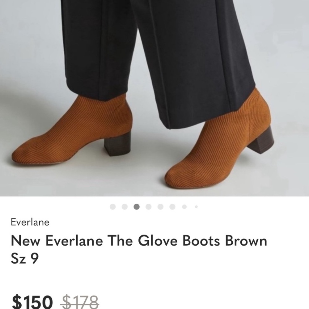 Everlane Women's Brown Glove Boots - Picture 2 of 9